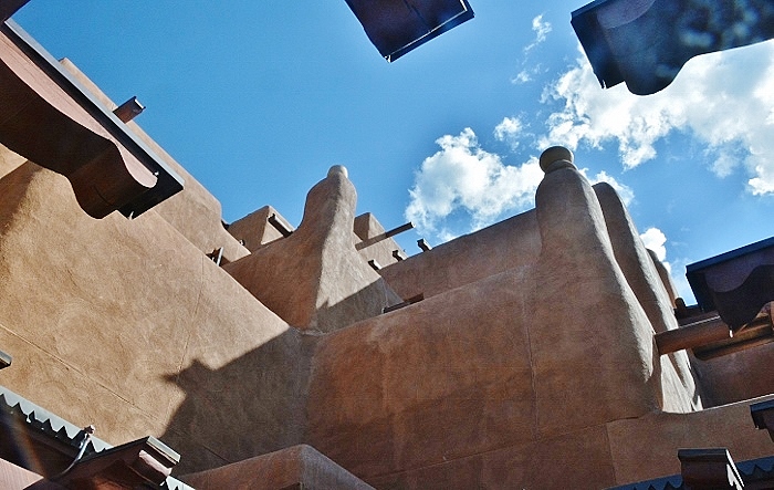 exterior adobe and beams